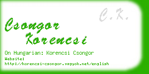 csongor korencsi business card